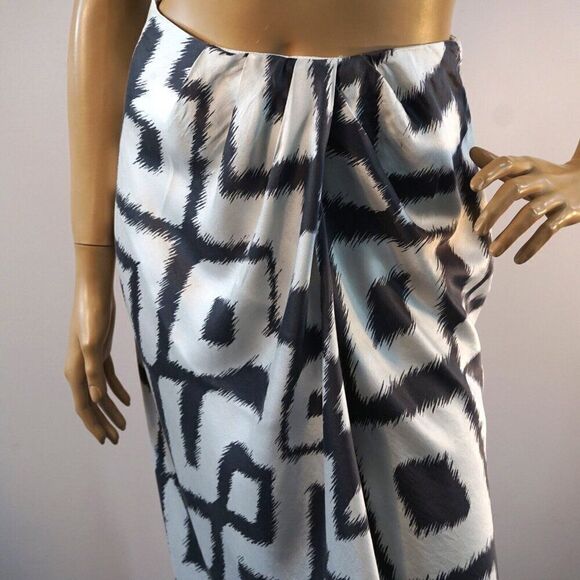 Bliss Silk Draped Skirt Banana Republic Cosmic Ikat Print Size 2 - Picture 2 of 10